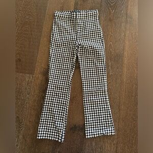 ZARA Pants High Waisted‎ Zipped  Black & White Size S